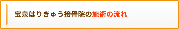 宝泉はりきゅう接骨院の施術の流れ